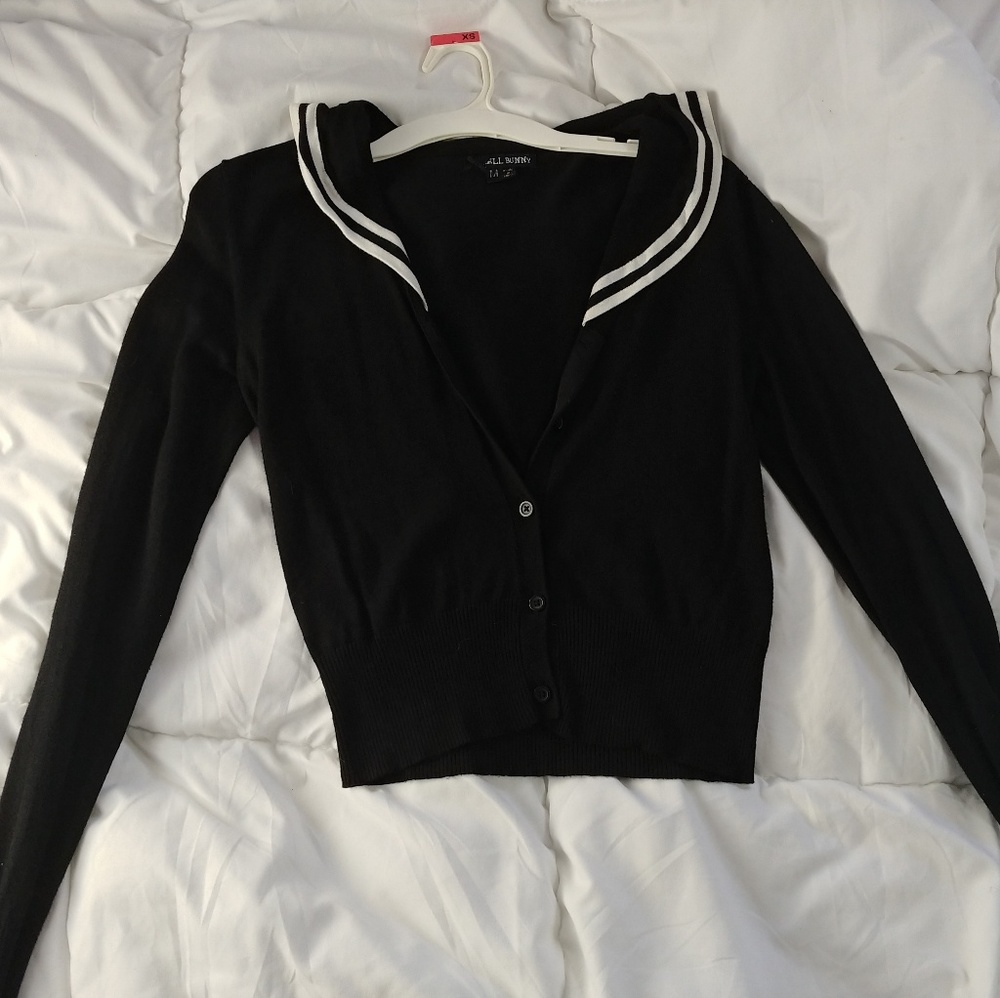 Cropped sailor cardigan